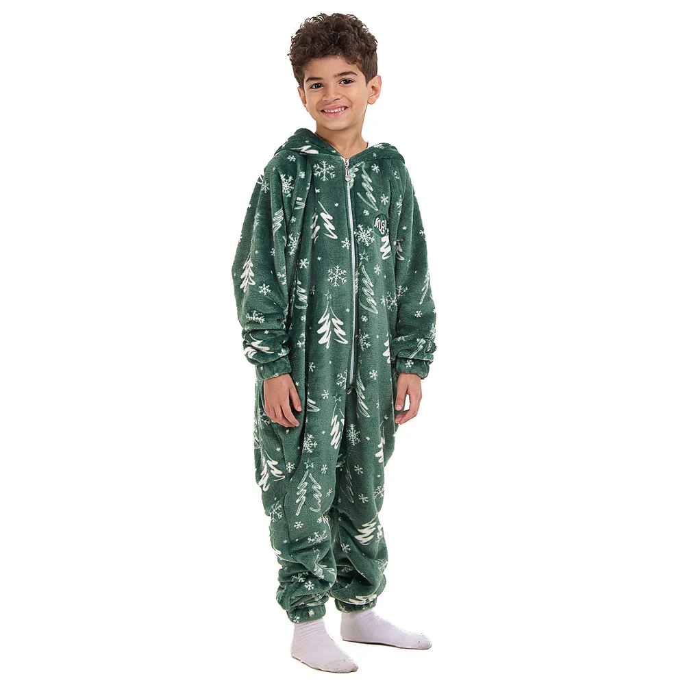 Snuggs Kids Blanket Onesie Green Christmas Tree - Image 2
