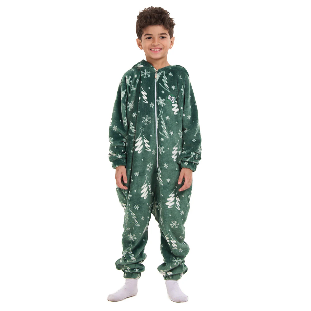 Snuggs Kids Blanket Onesie Green Christmas Tree - Image 5