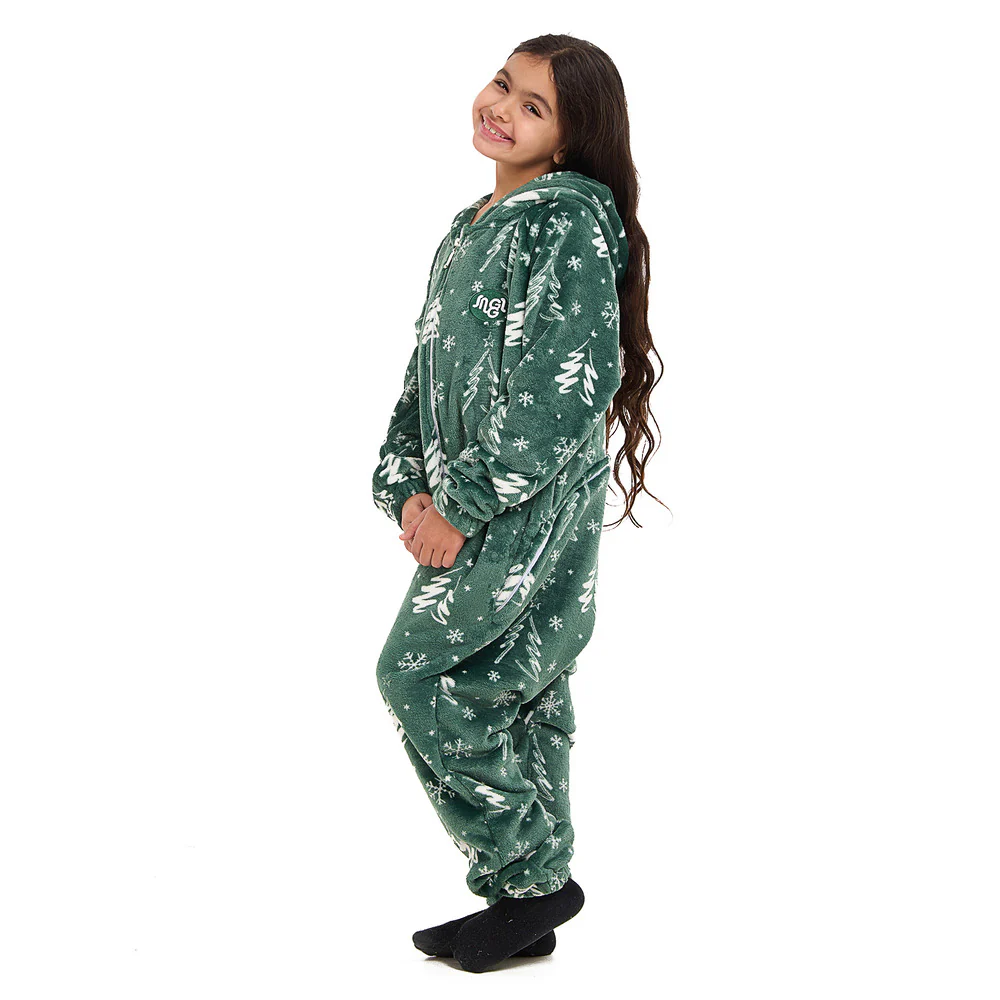 Snuggs Kids Blanket Onesie Green Christmas Tree - Image 8