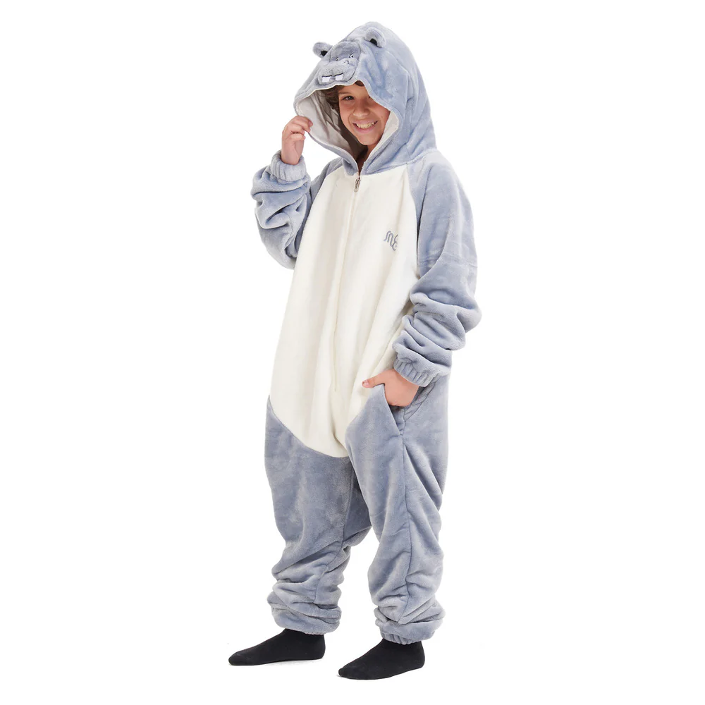 Snuggs Kids Blanket Onesie Hippo - Image 3