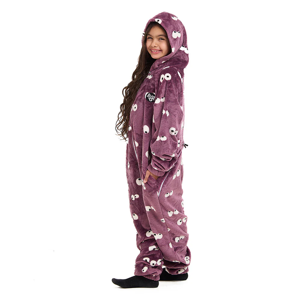 Snuggs Kids Blanket Onesie Mauve Eyes - Image 2