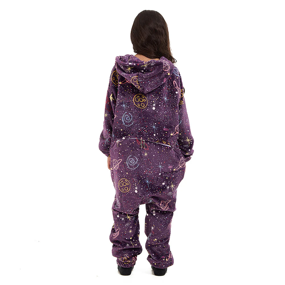 Snuggs Kids Blanket Onesie Mauve space - Image 3