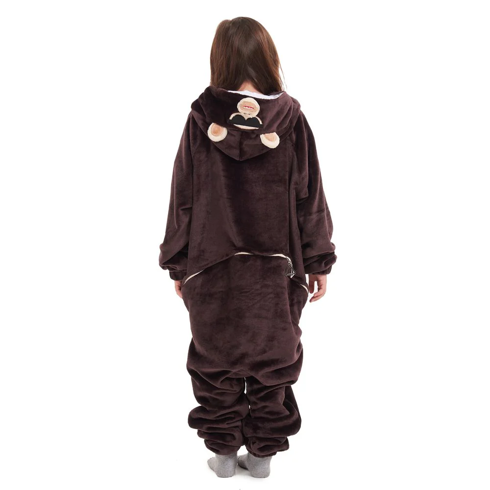 Snuggs Kids Blanket Onesie Monkey - Image 4
