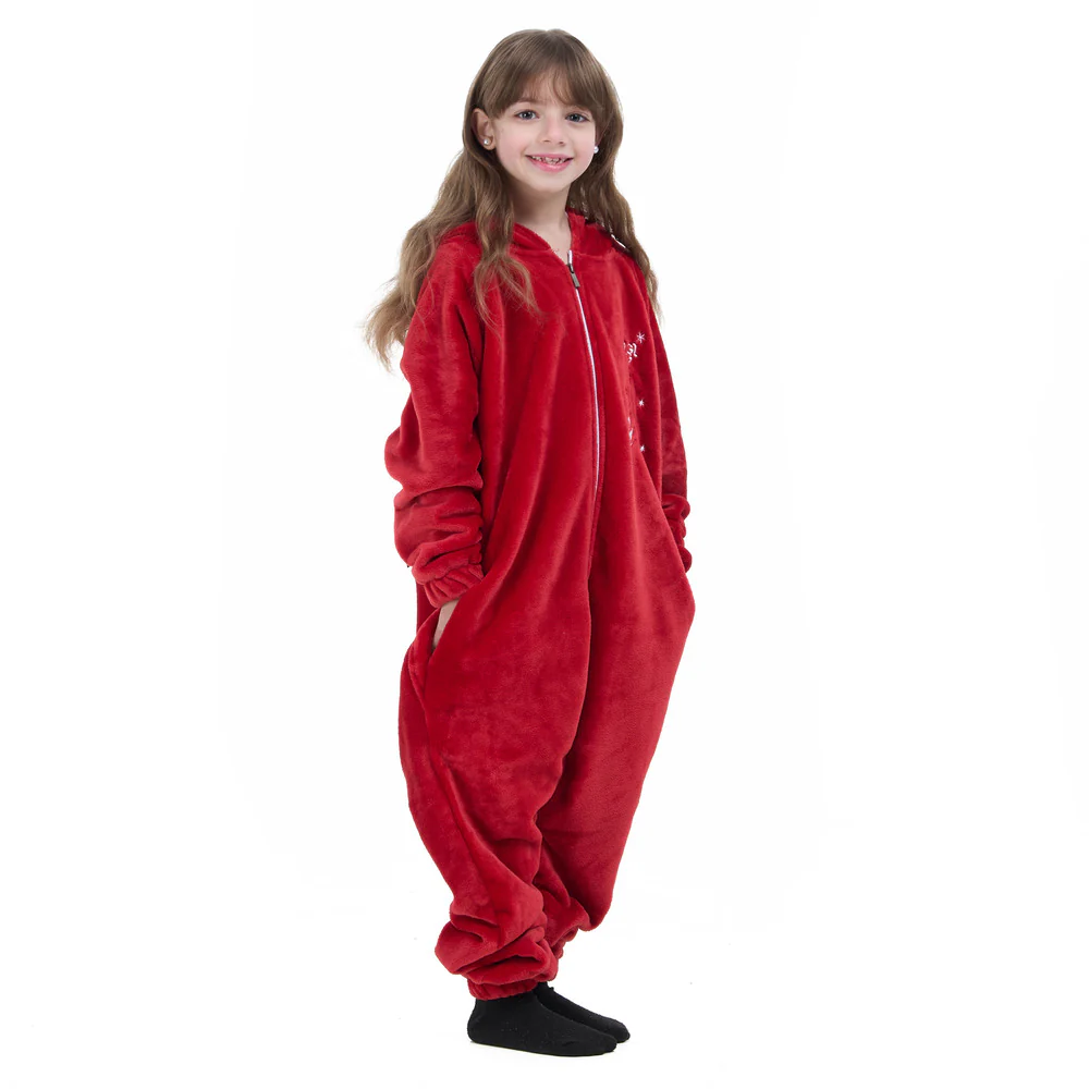 Snuggs Kids Blanket Onesie Christmas Red - Image 2