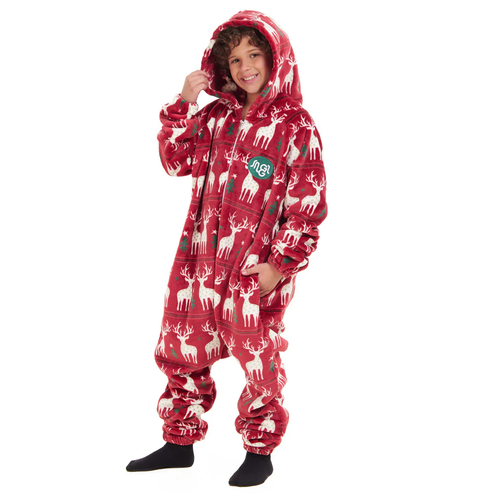 Snuggs Kids Blanket Onesie Red christmas - Image 2