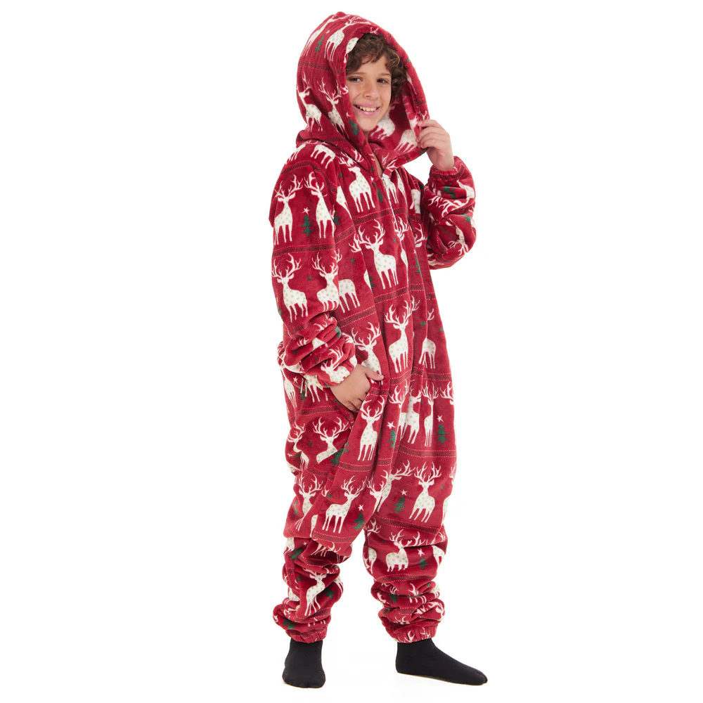 Snuggs Kids Blanket Onesie Red christmas - Image 4