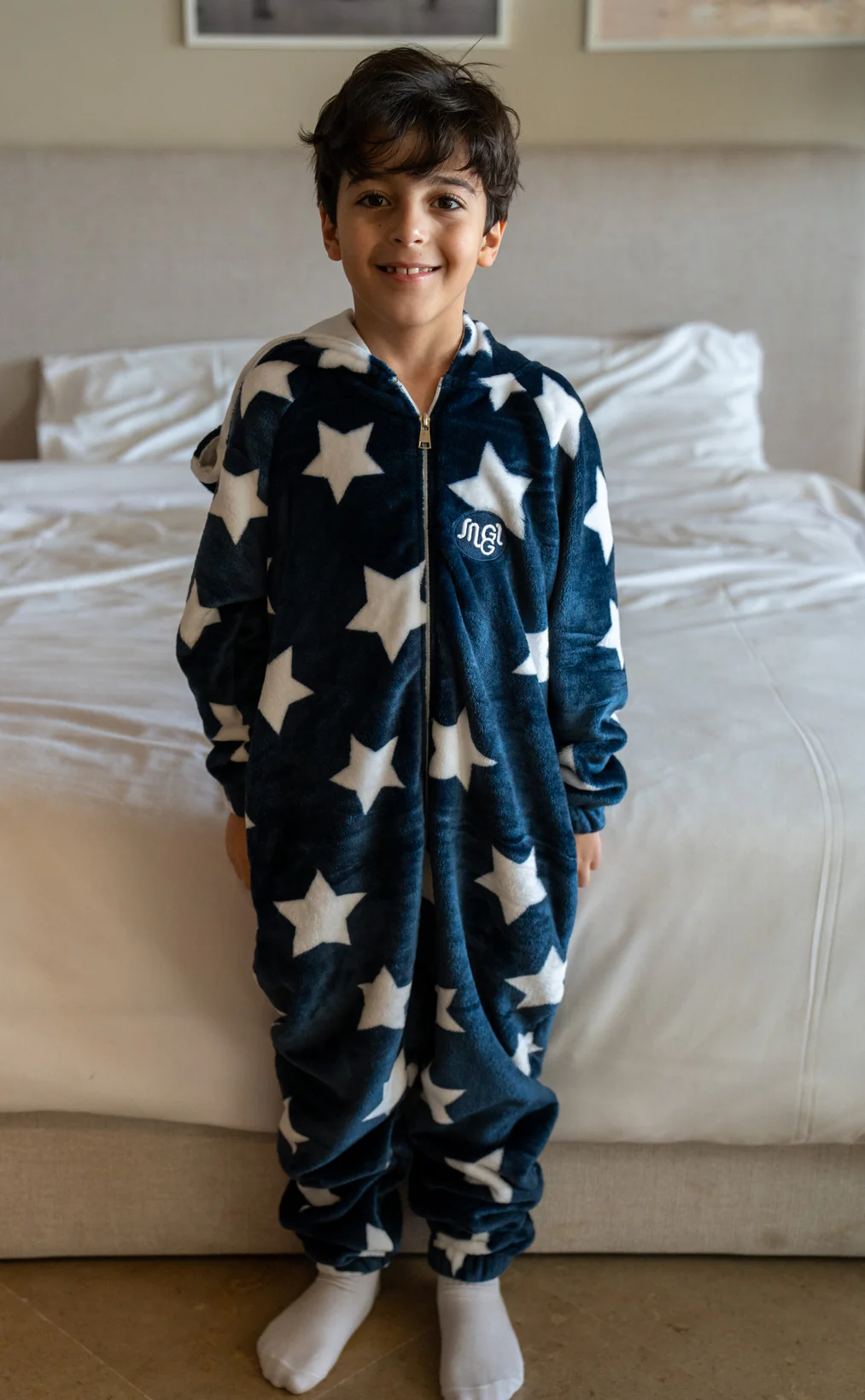 Snuggs Kids Blanket Onesie Stars Dark Blue - Image 3