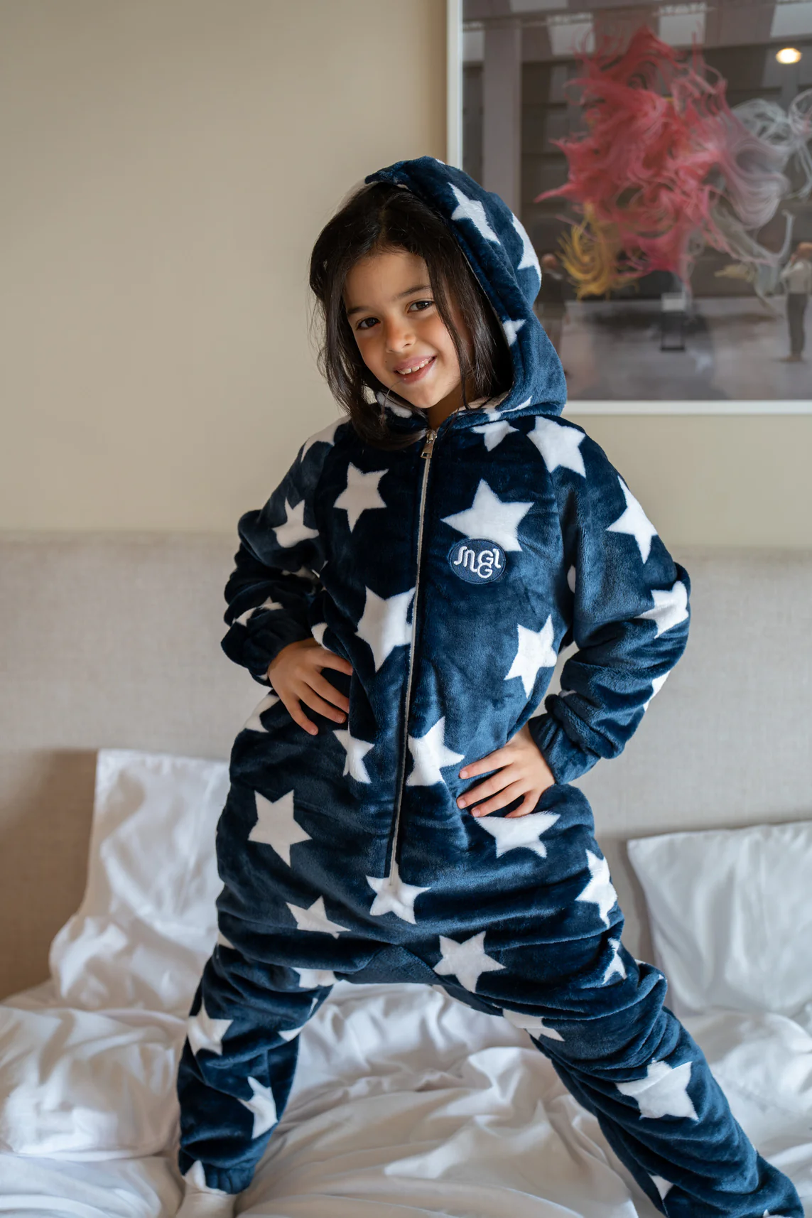Snuggs Kids Blanket Onesie Stars Dark Blue - Image 5