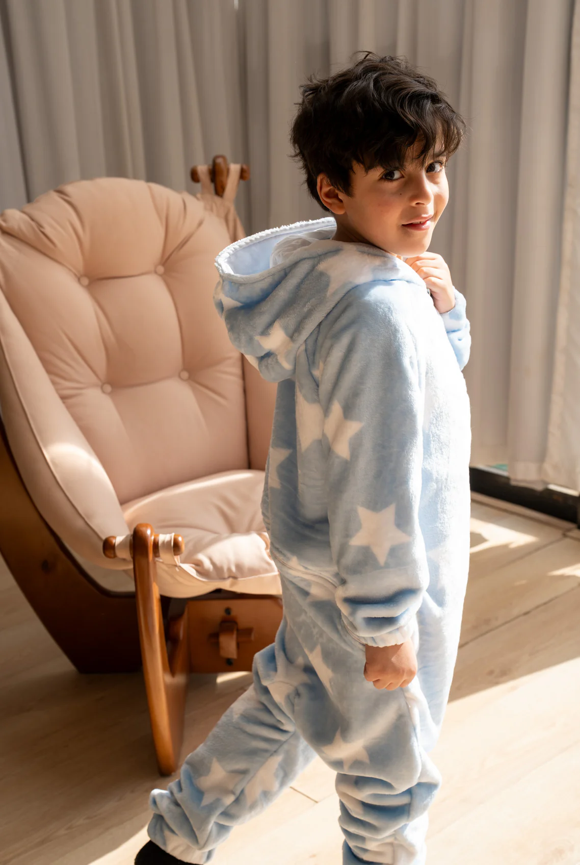 Snuggs Kids Blanket Onesie Stars Light Blue - Image 2