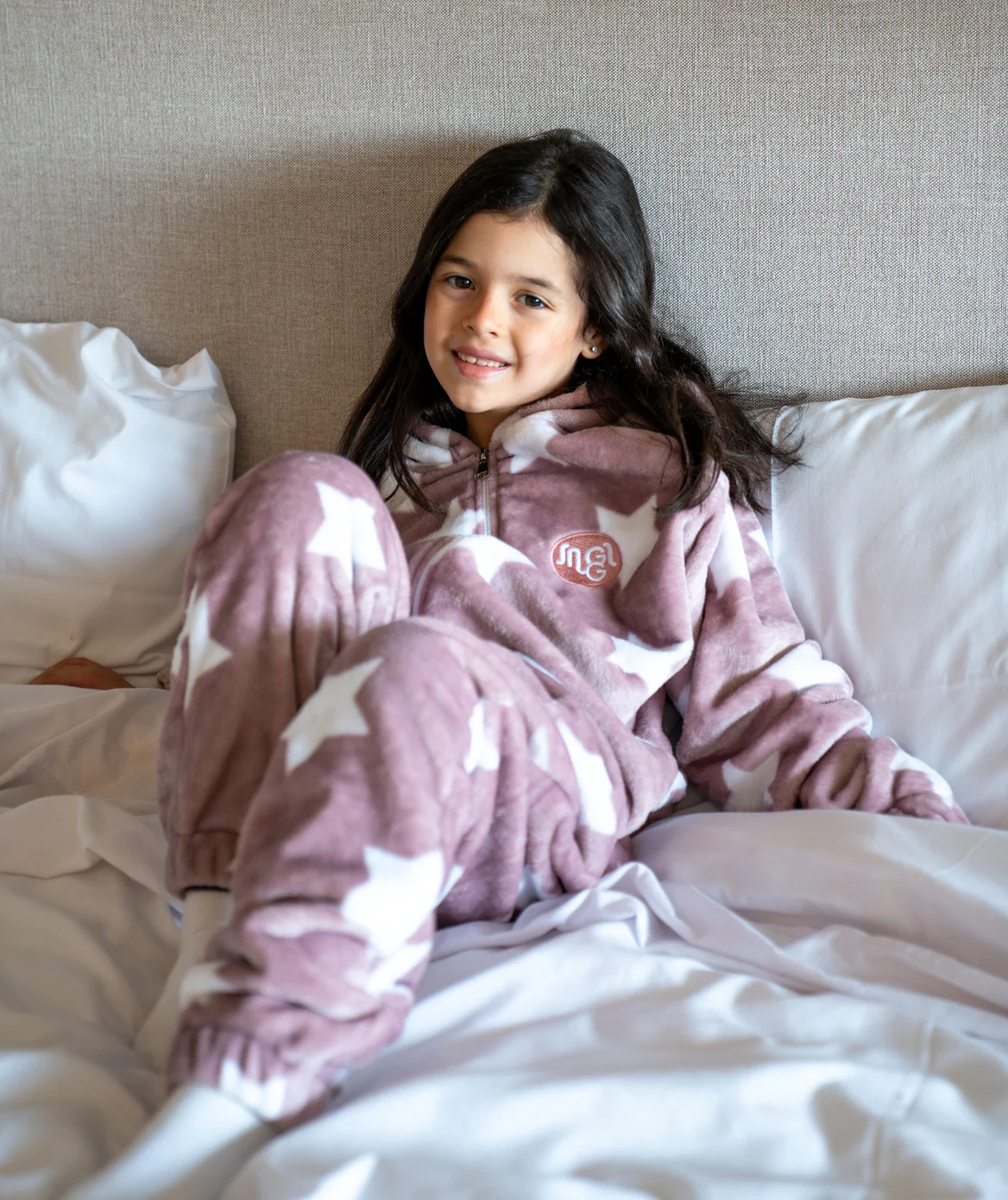 Snuggs Kids Blanket Onesie Stars Lilac - Image 4