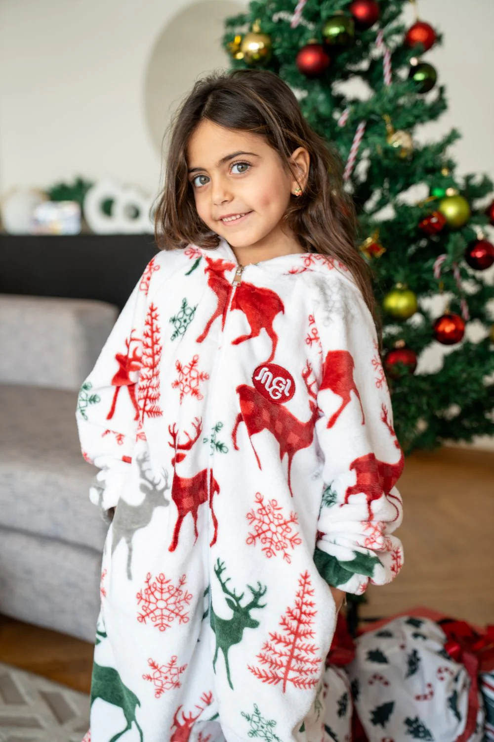 Snuggs Kids Blanket Onesie White Deer - Image 10