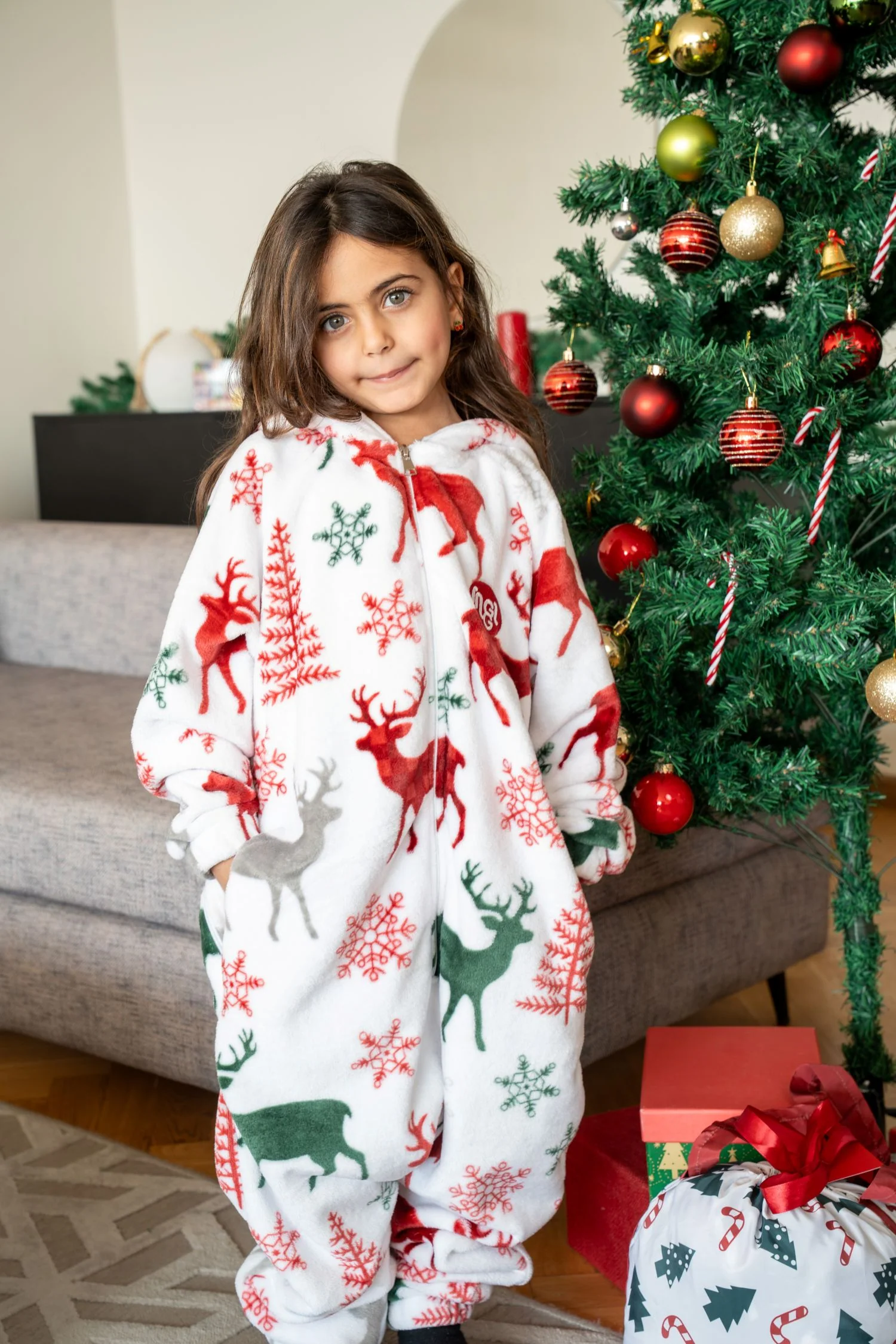 Snuggs Kids Blanket Onesie White Deer - Image 11