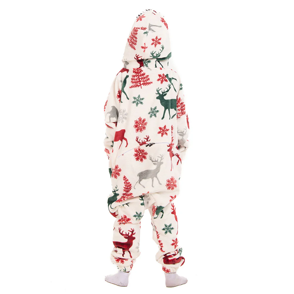 Snuggs Kids Blanket Onesie White Deer - Image 6