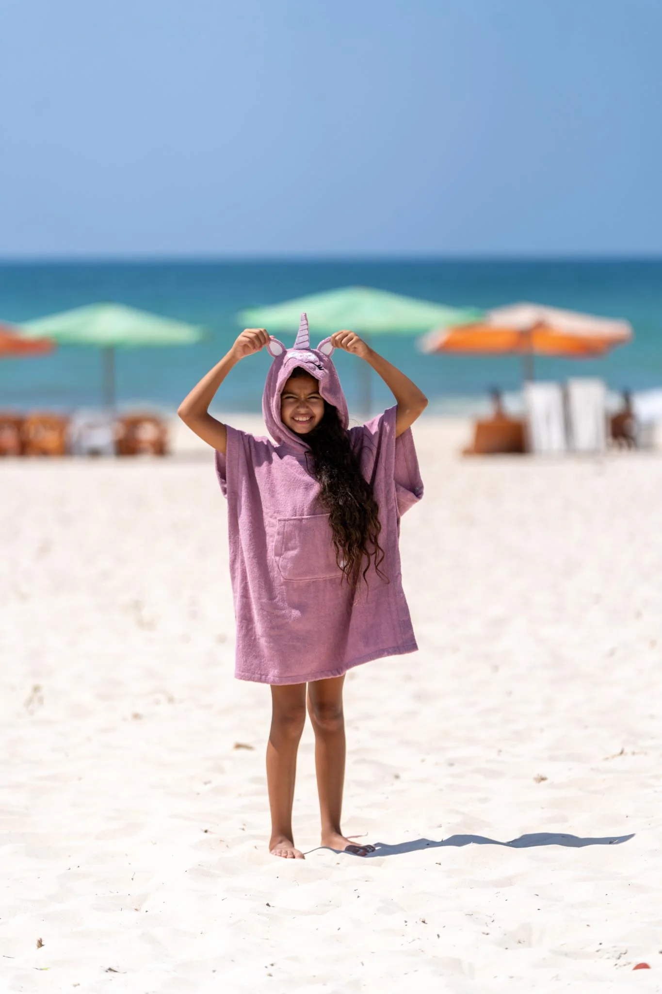 Snuggs Kids Poncho Towel Unicorn - Image 2