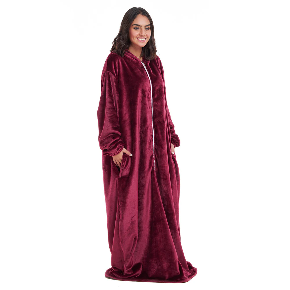 Snuggs Wearable Blanket Monk Burgundy - Image 3