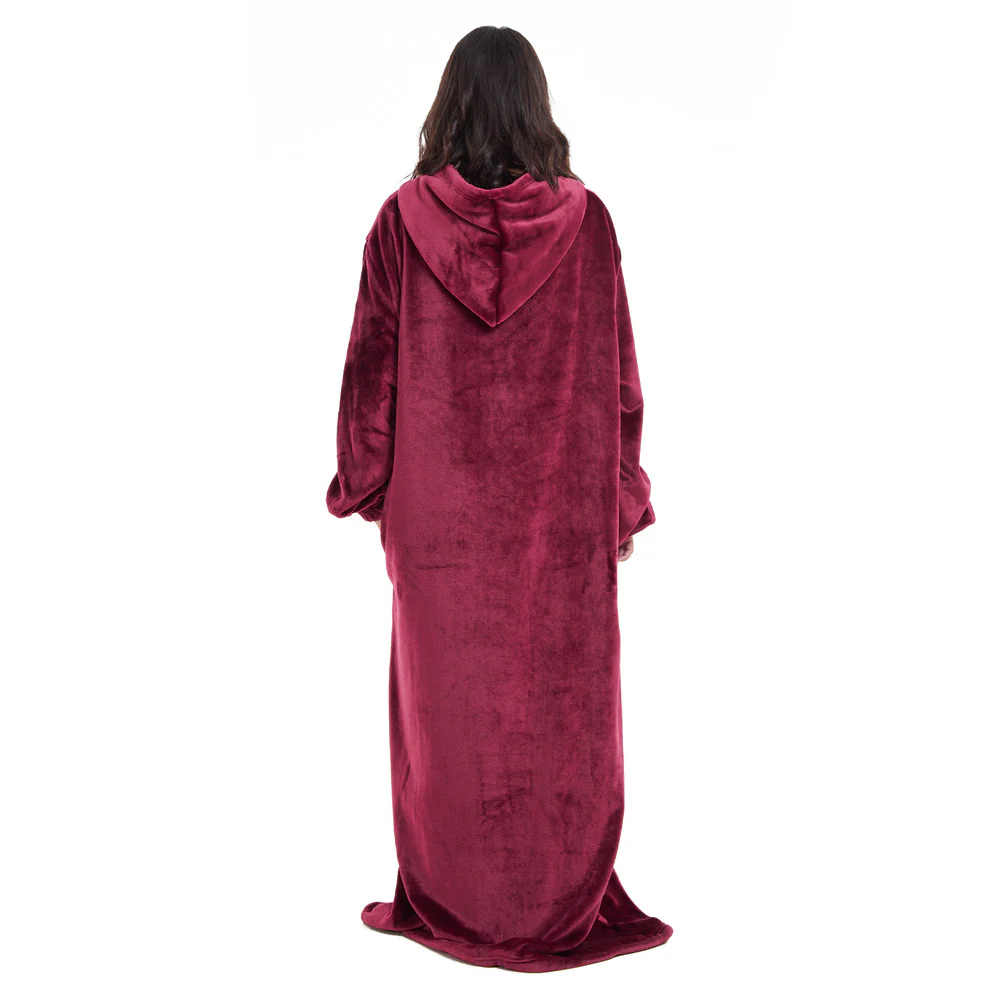 Snuggs Wearable Blanket Monk Burgundy - Image 4