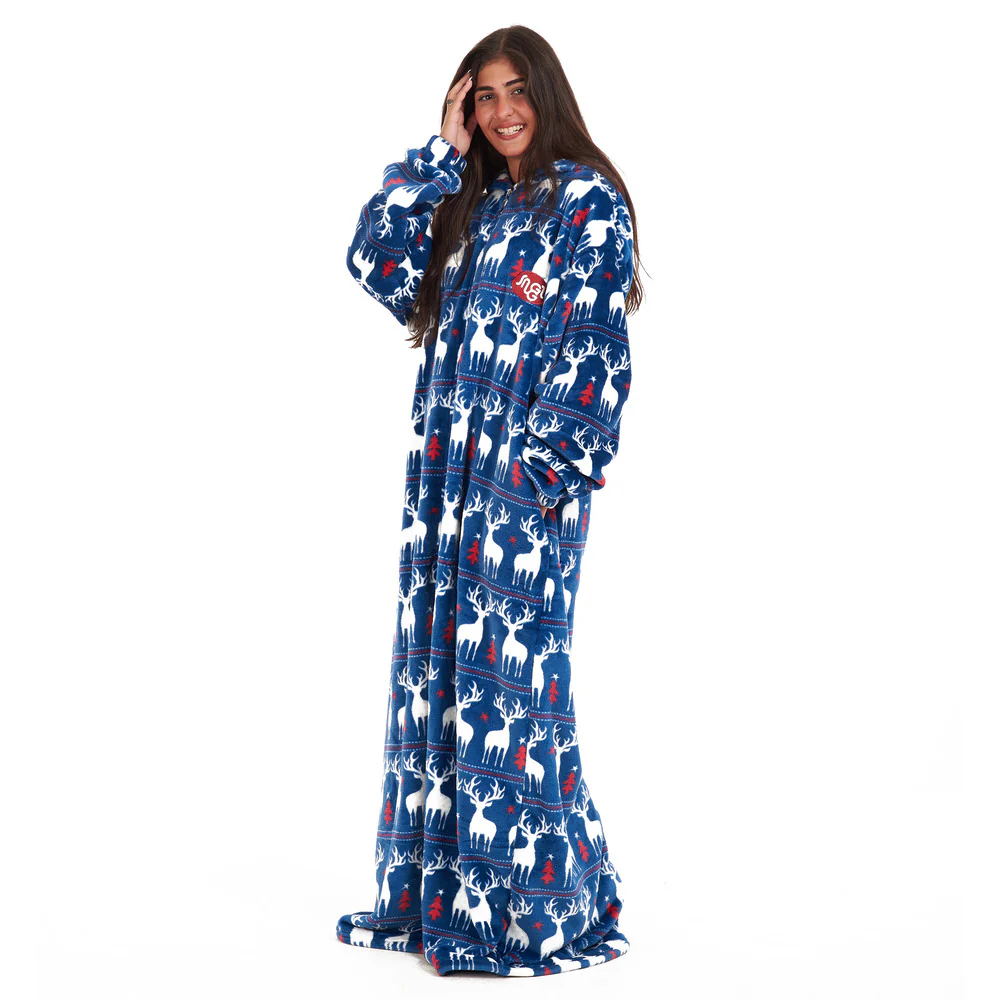 Snuggs Wearable Blanket Monk Dark blue Christmas - Image 6