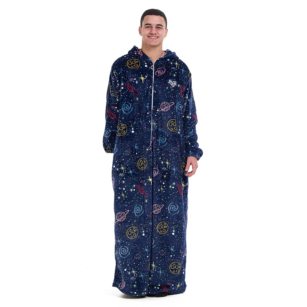 Snuggs Monk Wearable Blanket Dark Blue Space - Image 2