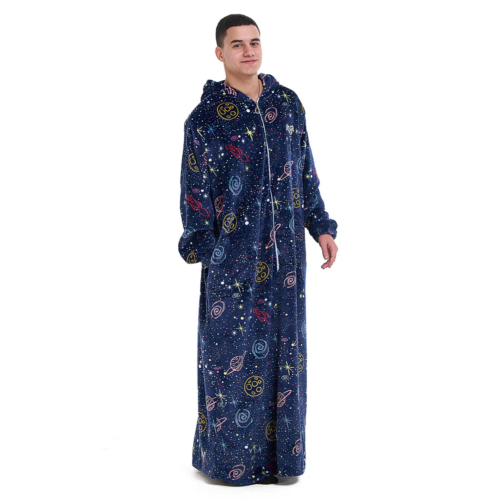 Snuggs Monk Wearable Blanket Dark Blue Space - Image 4
