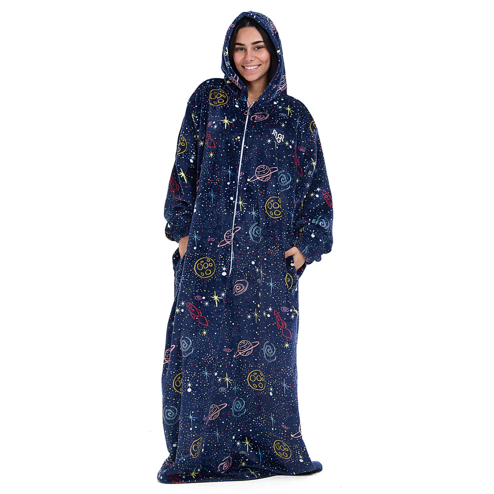 Snuggs Monk Wearable Blanket Dark Blue Space - Image 5