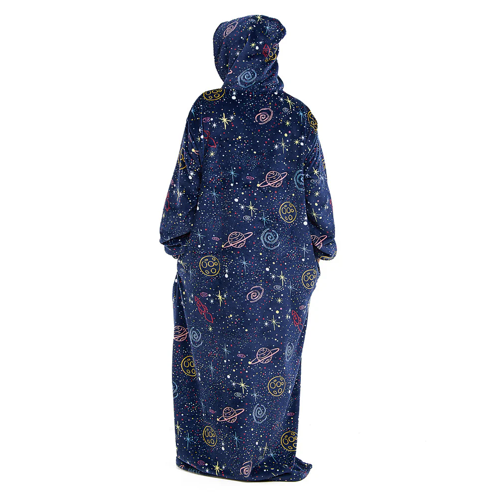 Snuggs Monk Wearable Blanket Dark Blue Space - Image 8