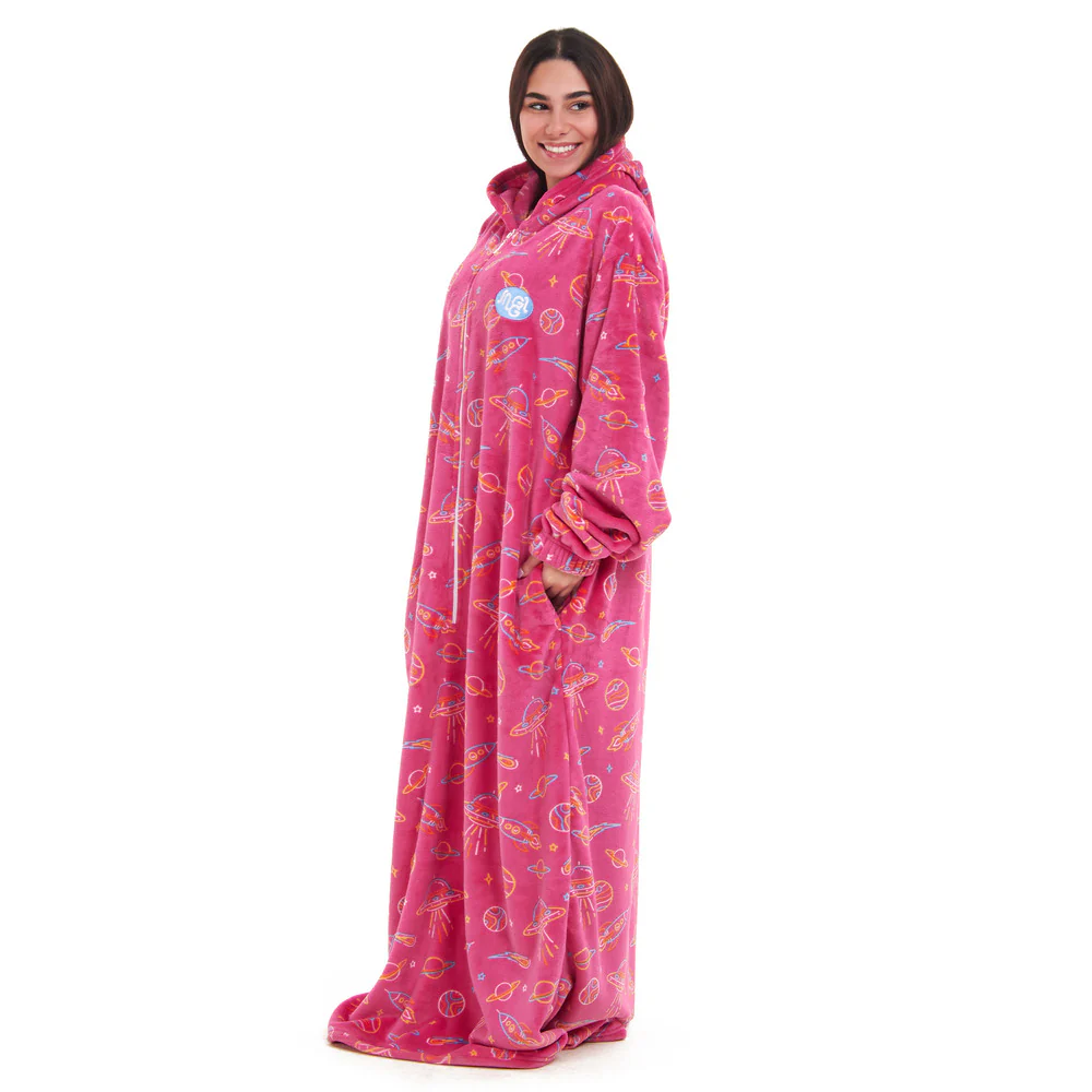 Snuggs Wearable Blanket Monk Fushia Space - Image 2