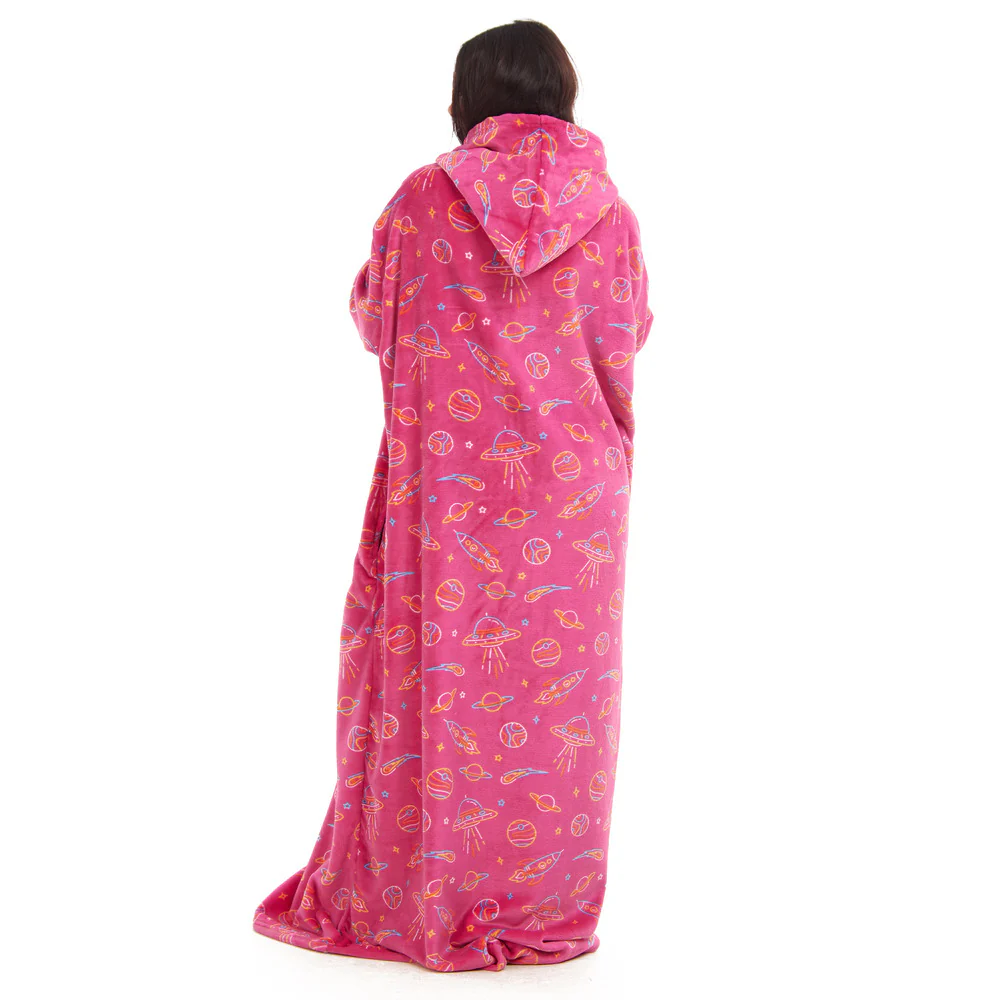 Snuggs Wearable Blanket Monk Fushia Space - Image 4