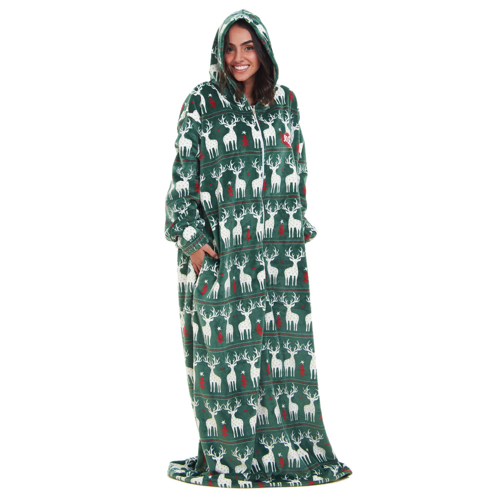 Snuggs Wearable Blanket Monk Green Christmas - Image 5