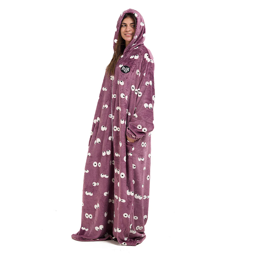 Snuggs Monk Wearable Blanket Mauve eyes - Image 2