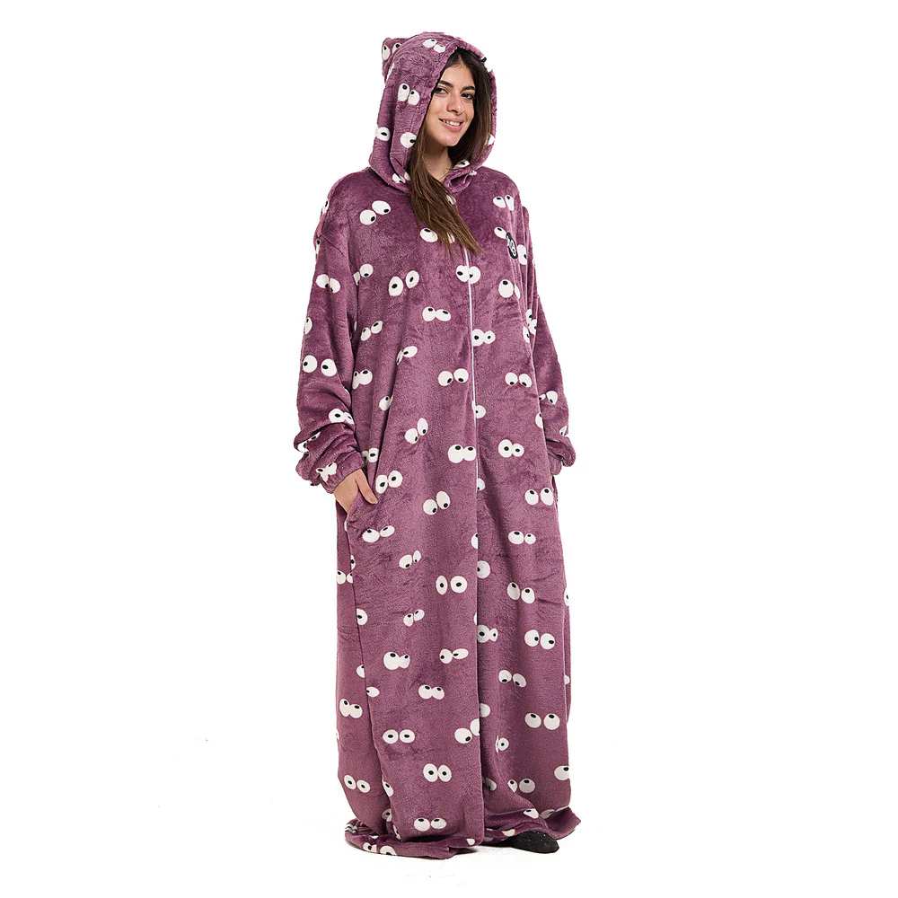 Snuggs Monk Wearable Blanket Mauve eyes - Image 3