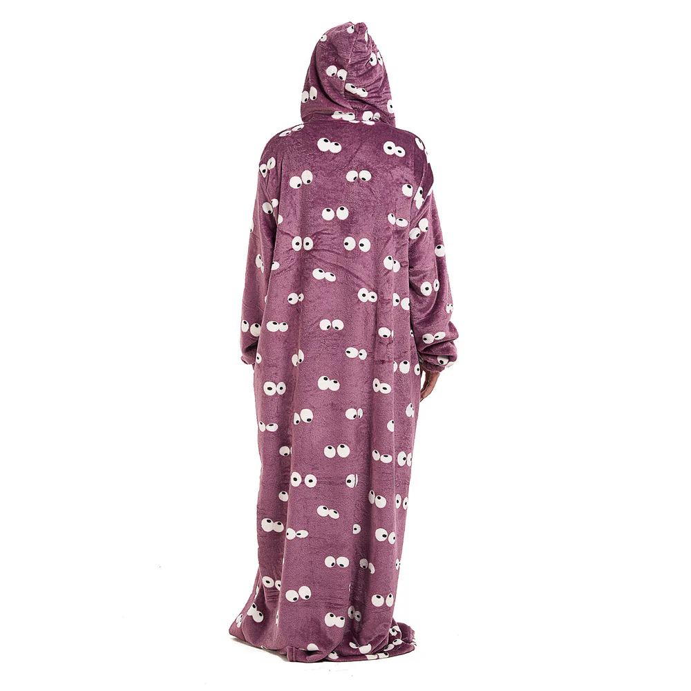 Snuggs Monk Wearable Blanket Mauve eyes - Image 4