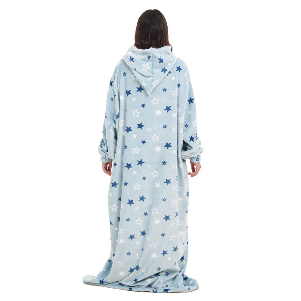 Snuggs Wearable Blanket Monk Pastel Blue Stars - Image 4