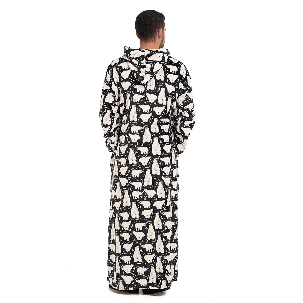 Snuggs Monk Wearable Blanket Polar Bear Black - Image 2