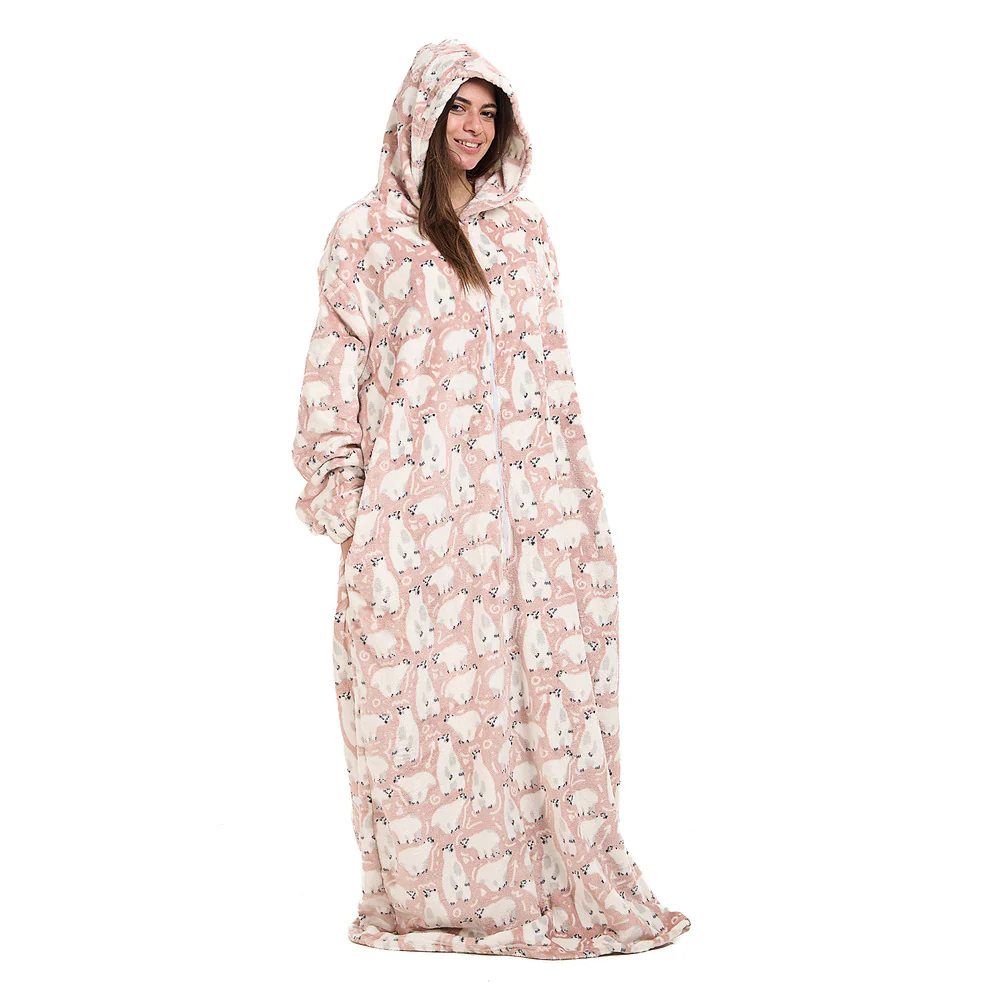 Snuggs Monk Wearable Blanket Polar Bear Cashmere - Image 2