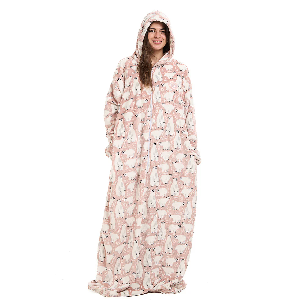 Snuggs Monk Wearable Blanket Polar Bear Cashmere - Image 3