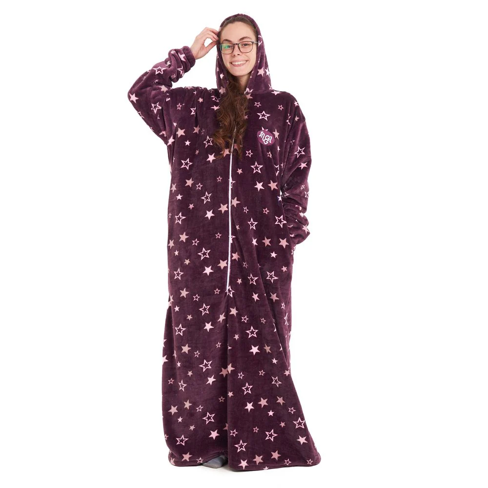 Snuggs Wearable Blanket Monk Purple stars - Image 2