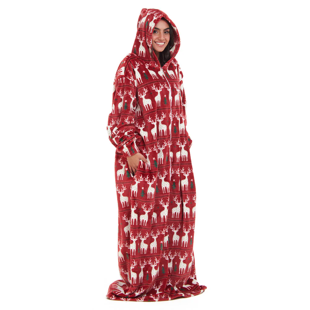 Snuggs Wearable Blanket Monk Red Christmas - Image 3