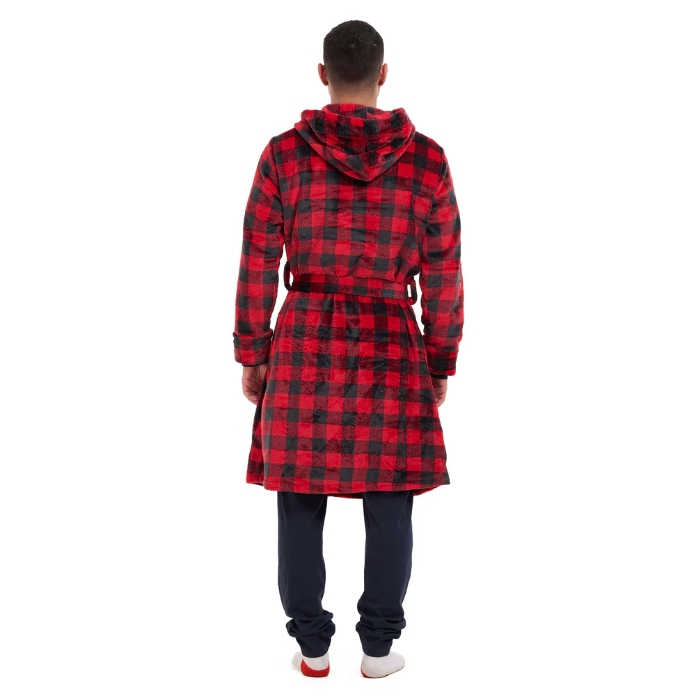 Snuggs Blanket Robe Red Checkered - Image 3