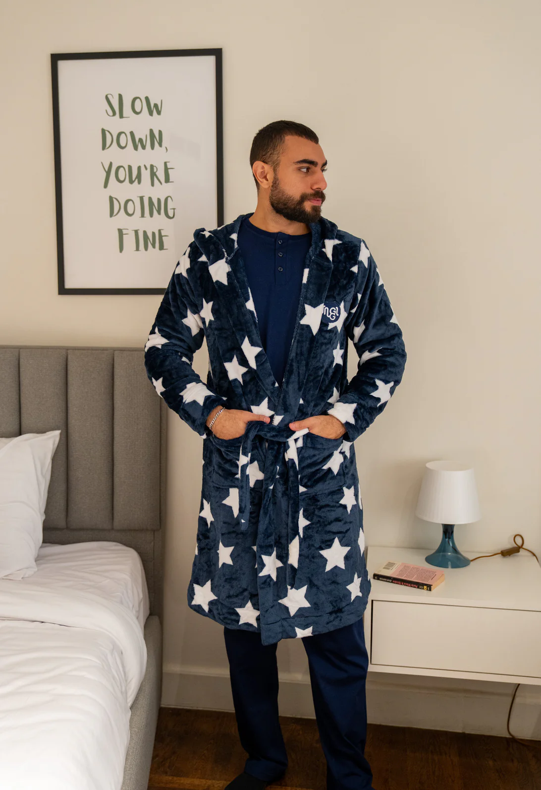 Snuggs Robe Stars Dark Blue - Image 2