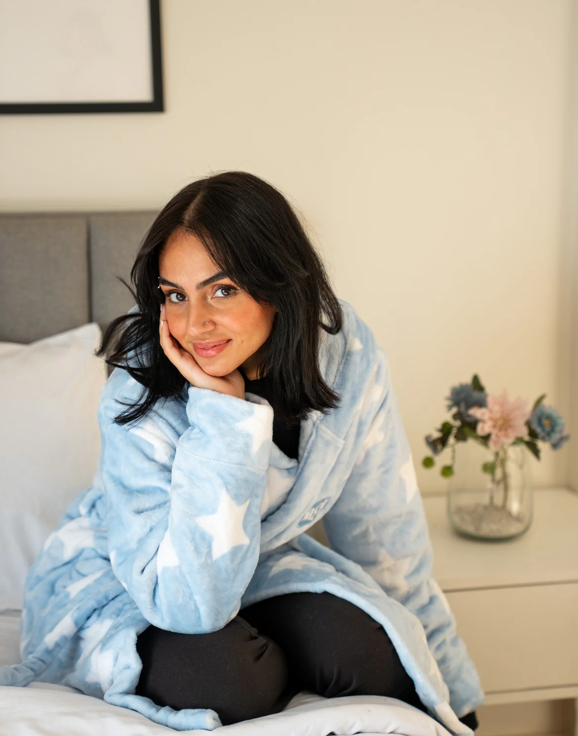 Snuggs Robe Stars Light Blue - Image 2
