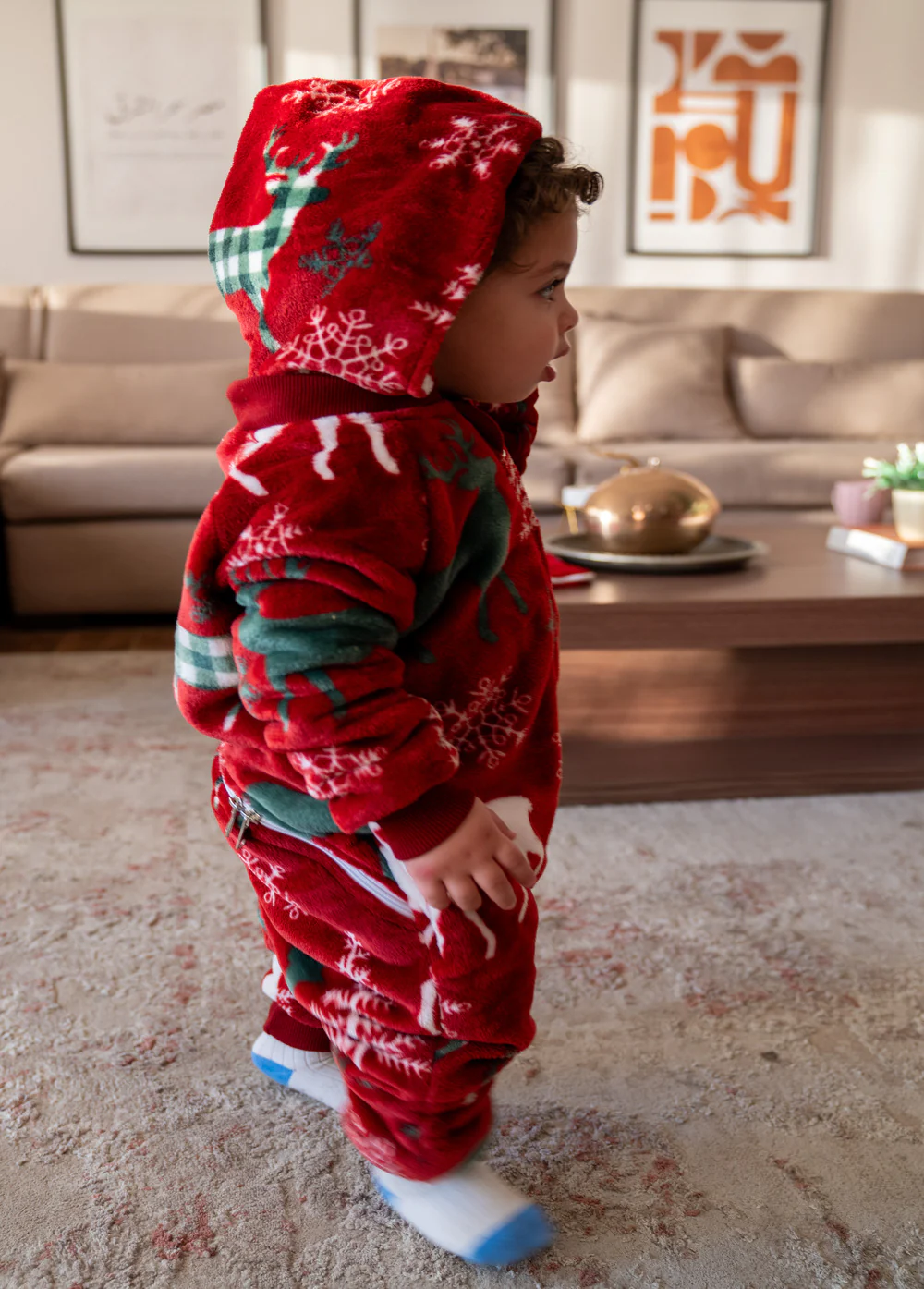 Snuggs Toddler Blanket Onesie Christmas Red Deer - Image 3