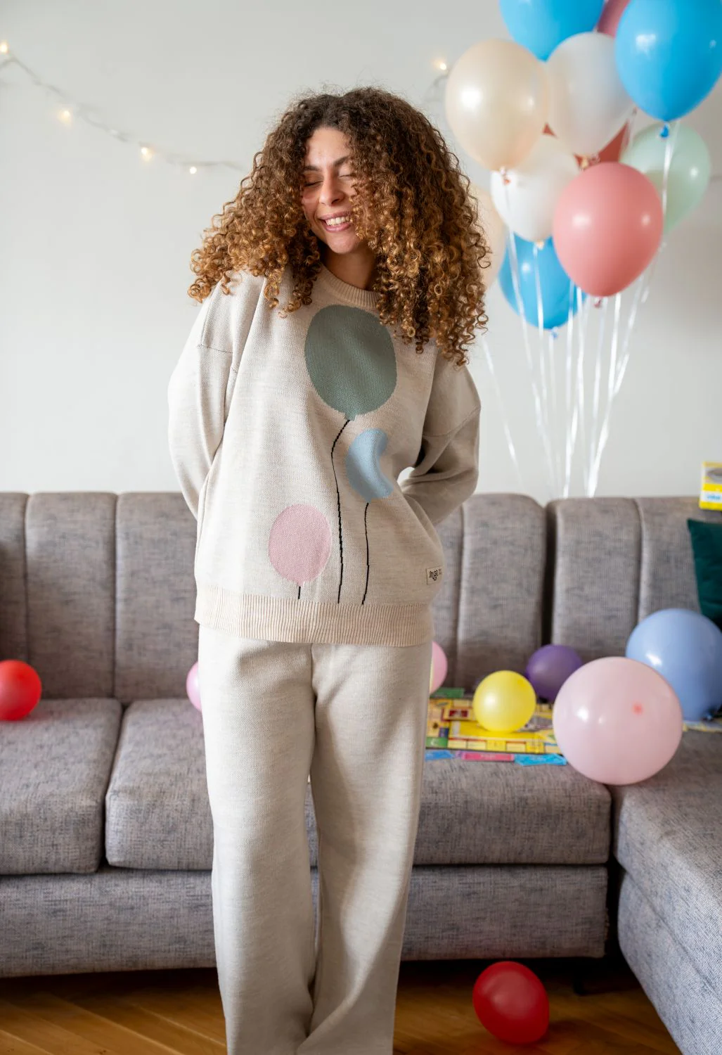 Snuggs Unisex winter Knit Eid pajama Beige - Image 6