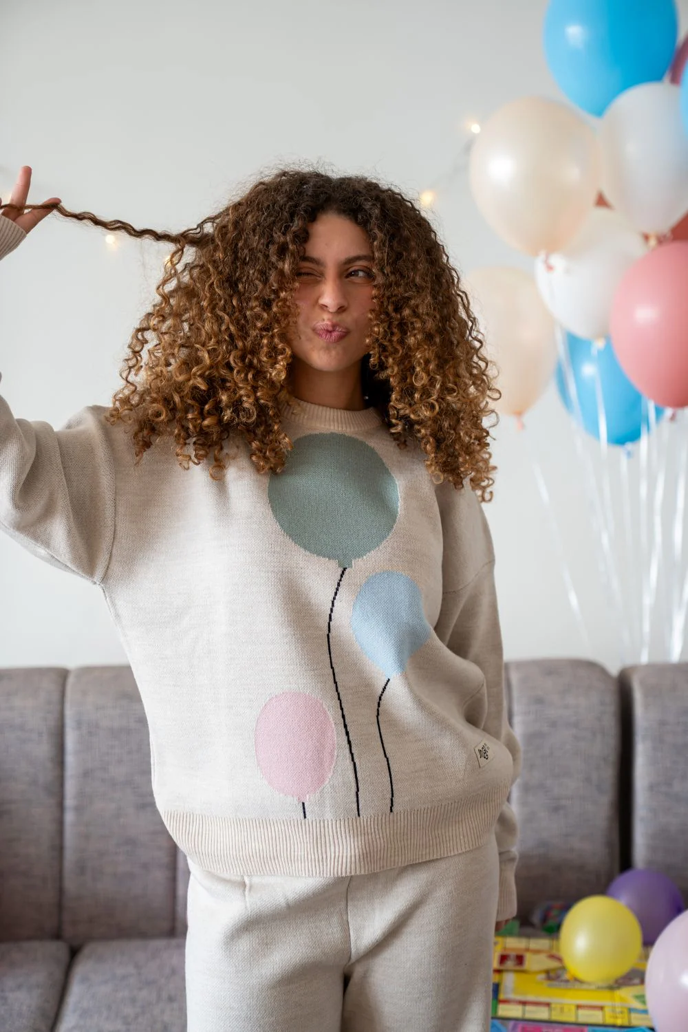 Snuggs Unisex winter Knit Eid pajama Beige - Image 7