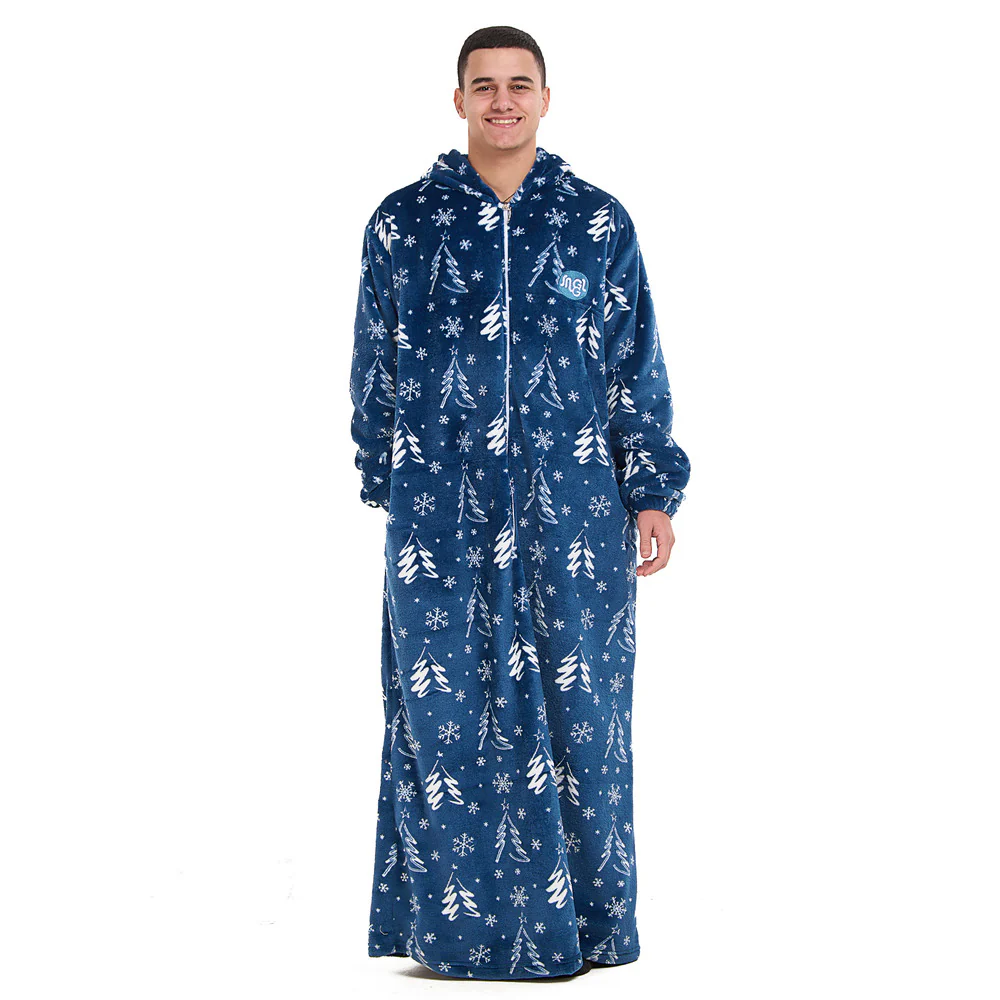 Snuggs Wearable Blanket Monk Blue Christmas Tree - Image 6
