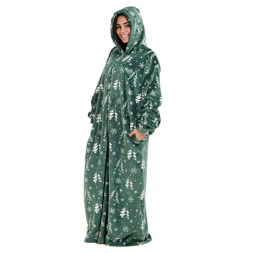Snuggs Wearable Blanket Monk Green Christmas Tree - Image 2