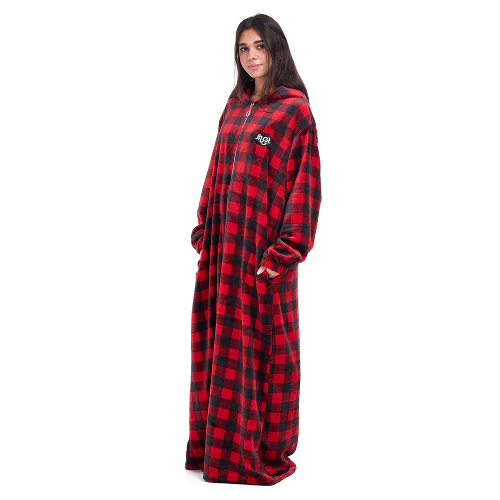 Snuggs Wearable Blanket Monk Red Checkered - Image 2