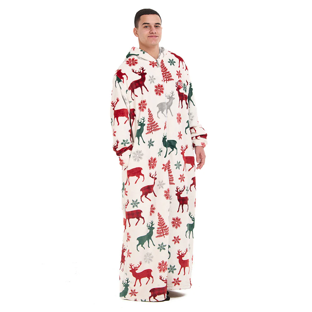 Snuggs Wearable Blanket Monk White Christmas Deer - Image 2