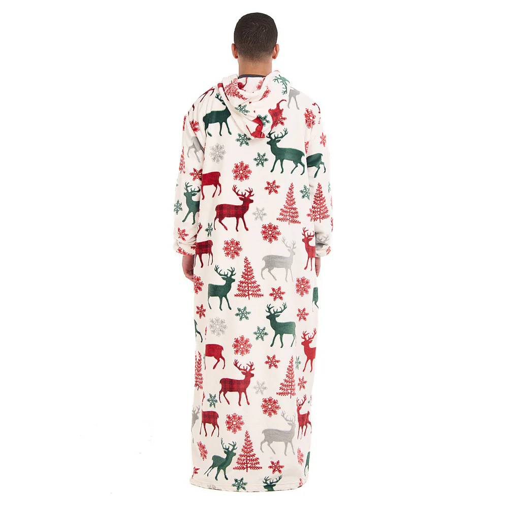 Snuggs Wearable Blanket Monk White Christmas Deer - Image 6