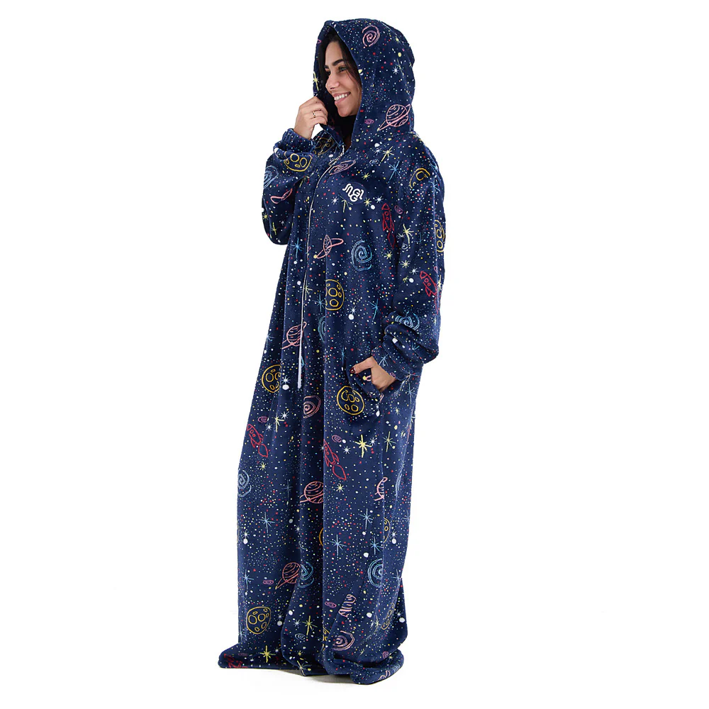 Snuggs Wearable Blanket Monk Dark Blue Space - Image 6
