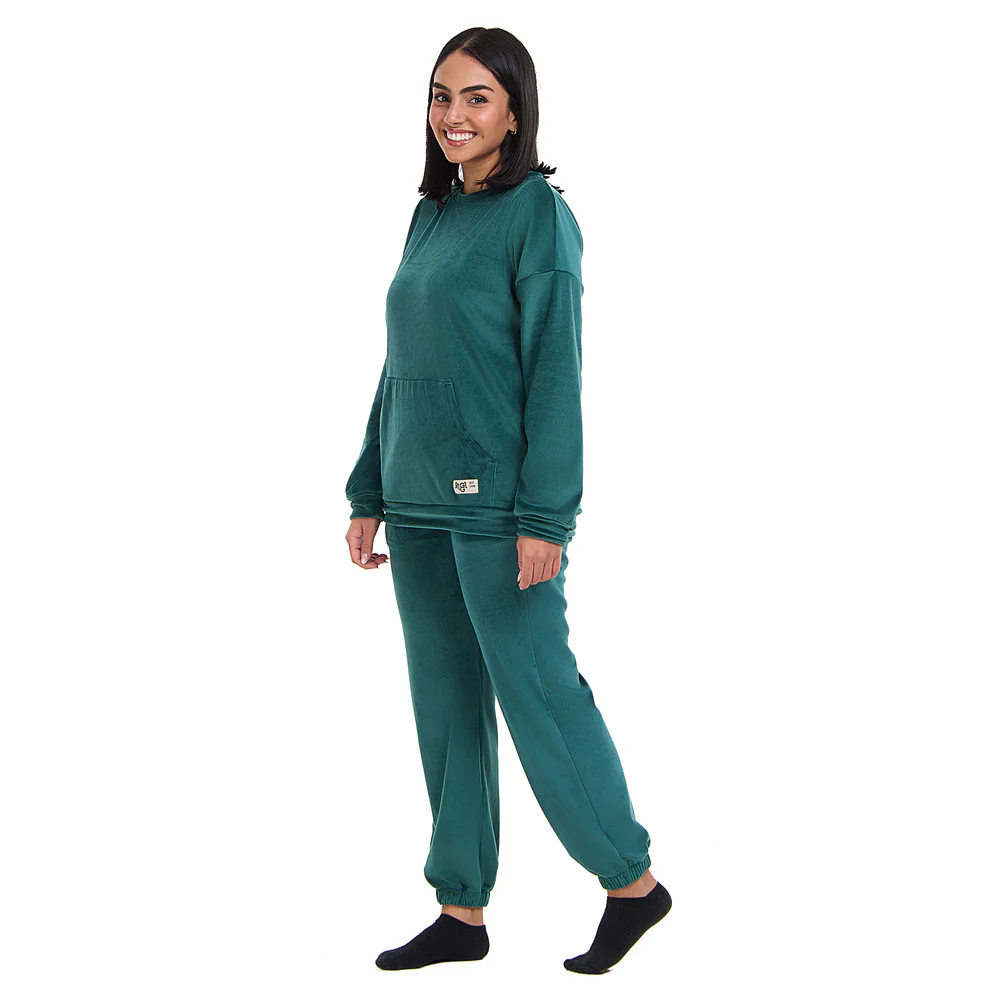 Snuggs women winter pajama Dark Green Set - Image 2